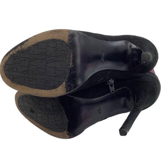 DIANE VON FURSTENBERG DVF Suede Stiletto Heel Ankle Platform Booties 5.5 Boots - Picture 6 of 9